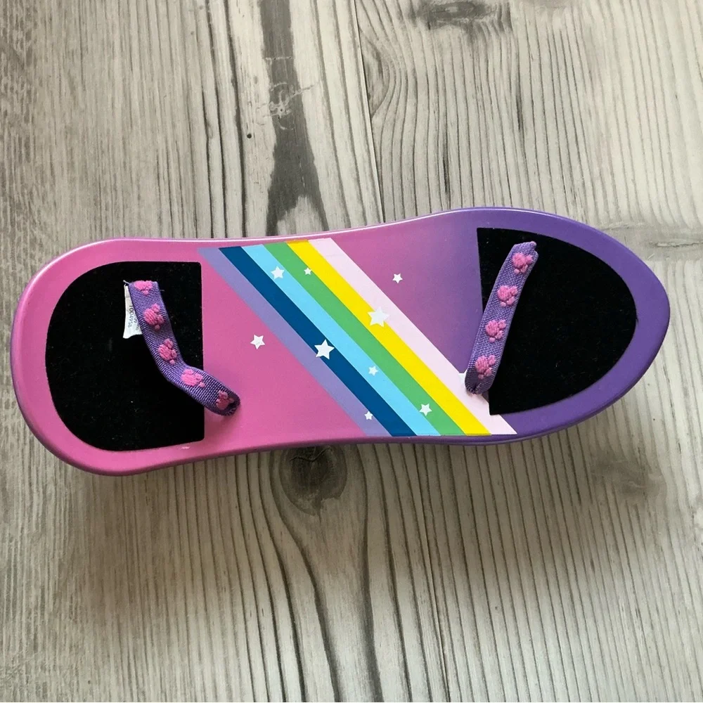 Vintage Build a Bear BABW skateboard accessory purple pink with rainbow pegasus